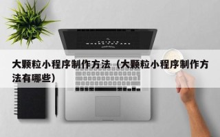 海北大颗粒小程序制作方法（大颗粒小程序制作方法有哪些）